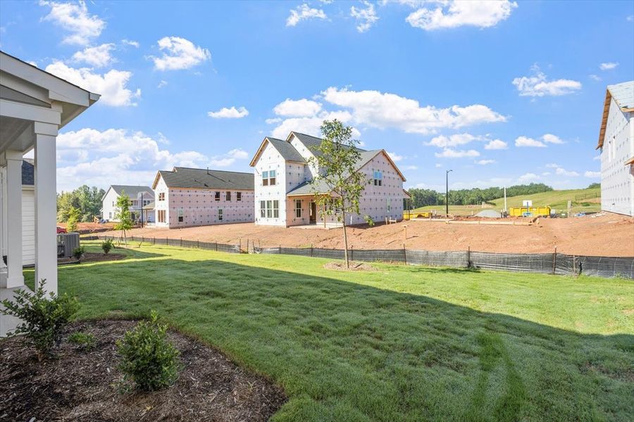Exterior details and patio area of a home in Sweetbrier, Durham (Image 3).