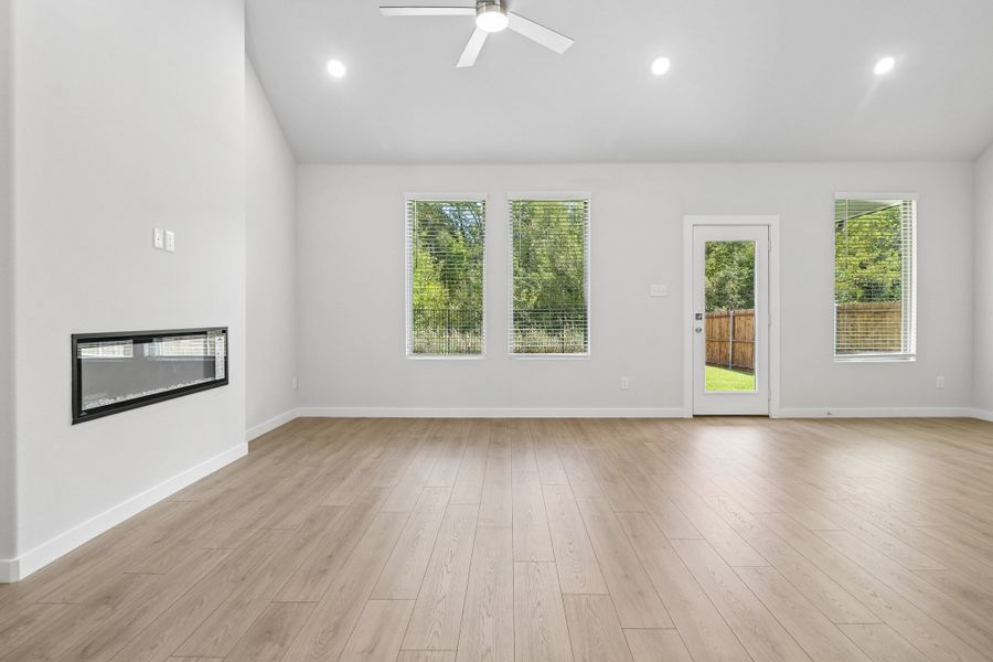 Family Room in the Masters home plan by Trophy Signature Homes