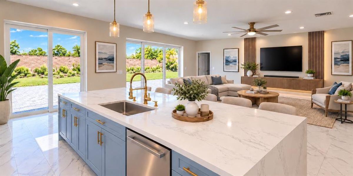 Furnished interior view inside a new home in , Davenport (Image 5).