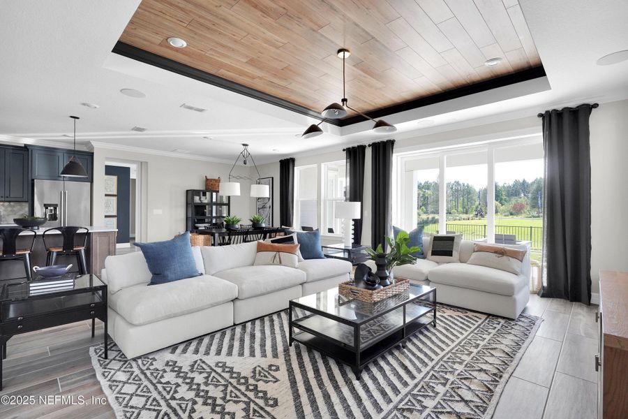 Furnished interior view inside a new home in Del Webb Wildlight, Yulee (Image 6). Furnished interior view inside a new home in Del Webb Wildlight, Yulee (Image 6).