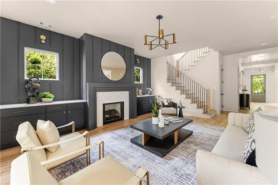 Furnished interior view inside a new home in , Atlanta (Image 35).