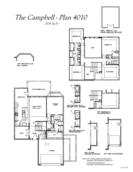 2D floor plan layout of this home in Bluestem, Brookshire, TX (Image 2).