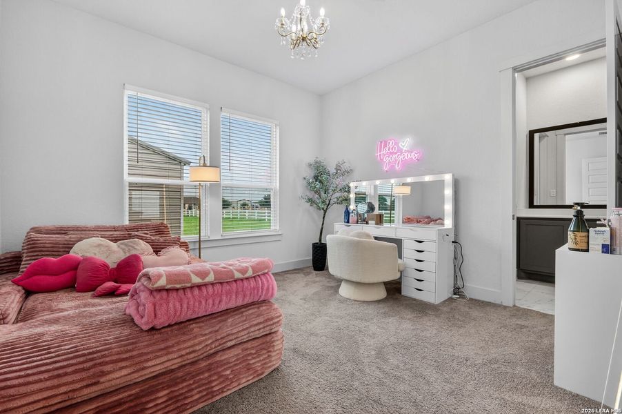 Furnished interior view inside a new home in Pradera Ridge, Floresville (Image 13).