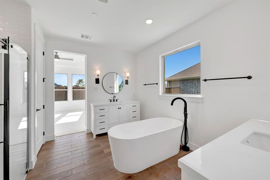 Furnished interior view inside a new home in Kreymer at the Park, Wylie (Image 16).