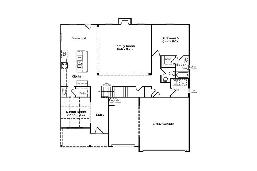 2D floor plan layout for the Rosemary II by DRB Homes in Everson, Snellville, GA (Image 4). 2D floor plan layout for the Rosemary II by DRB Homes in Everson, Snellville, GA (Image 4).
