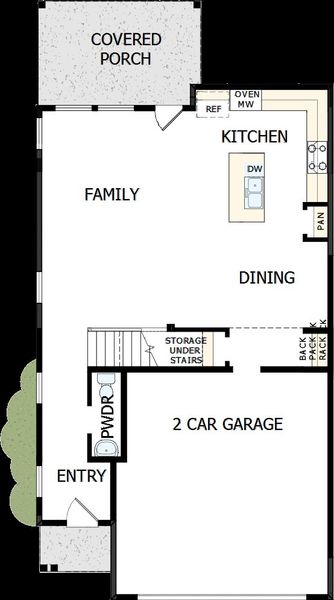 2D floor plan layout of this home in Easton Park – Nelson Village - Haven Series, Austin, TX (Image 3).