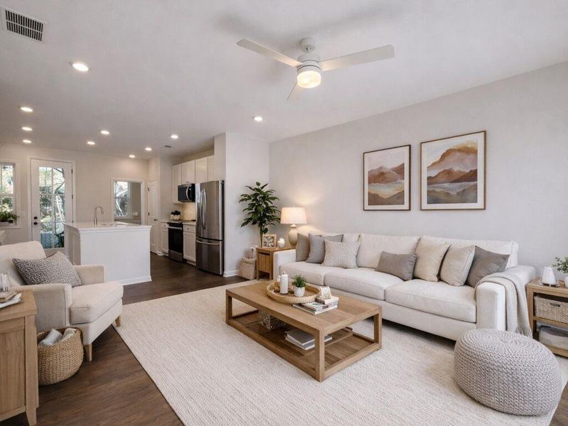 Furnished interior view inside a new home in , Atlanta (Image 3).