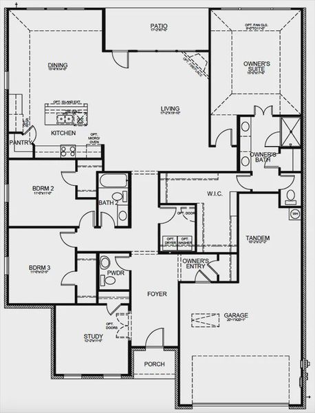 2D floor plan layout for the Camden by Cambridge Homes in Tinsley Meadows, Van Alstyne, TX (Image 4). 2D floor plan layout for the Camden by Cambridge Homes in Tinsley Meadows, Van Alstyne, TX (Image 4).