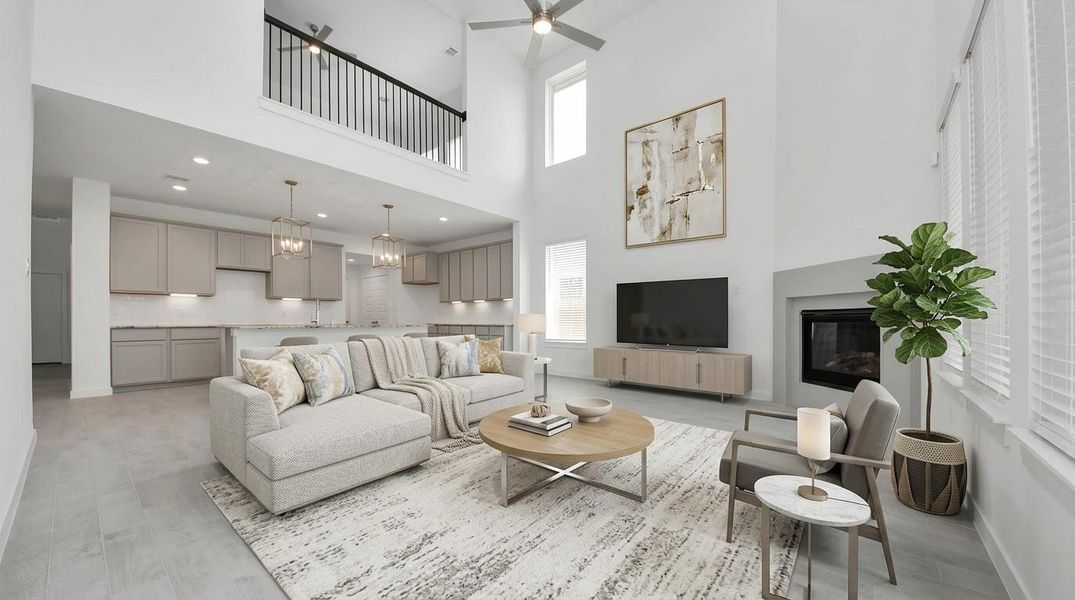 Virtually Staged - Living Room. Sample photo of completed home with similar floor plan. Actual colors and selections may vary.