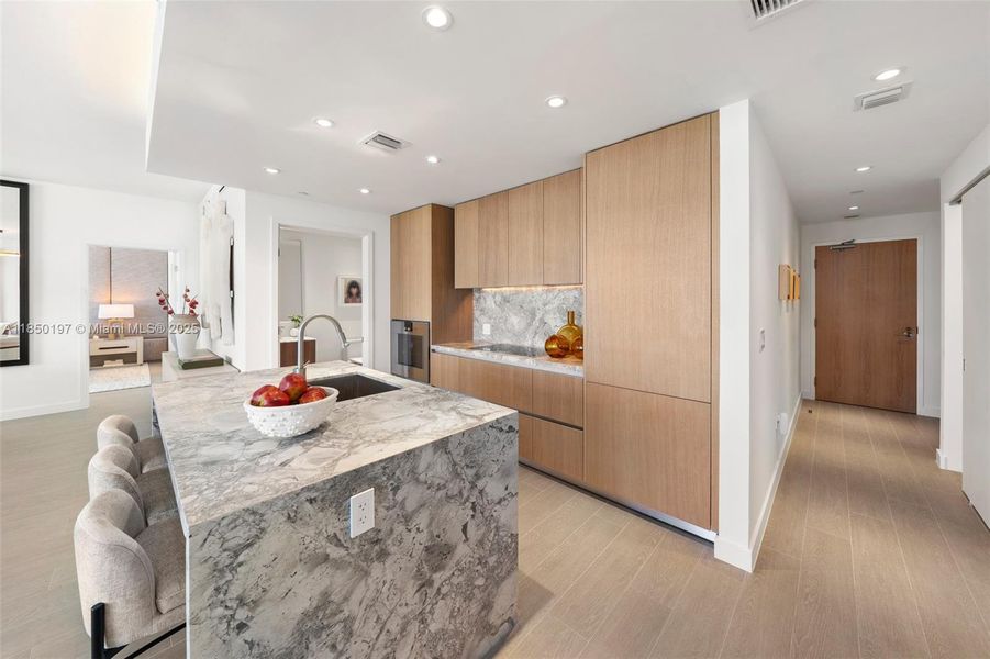 Furnished interior view inside a new home in Five Park, Miami Beach (Image 4).