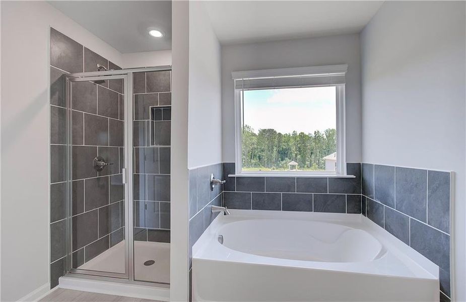 Furnished interior view inside a new home in Enclave at Evergreen, Fairburn (Image 8).