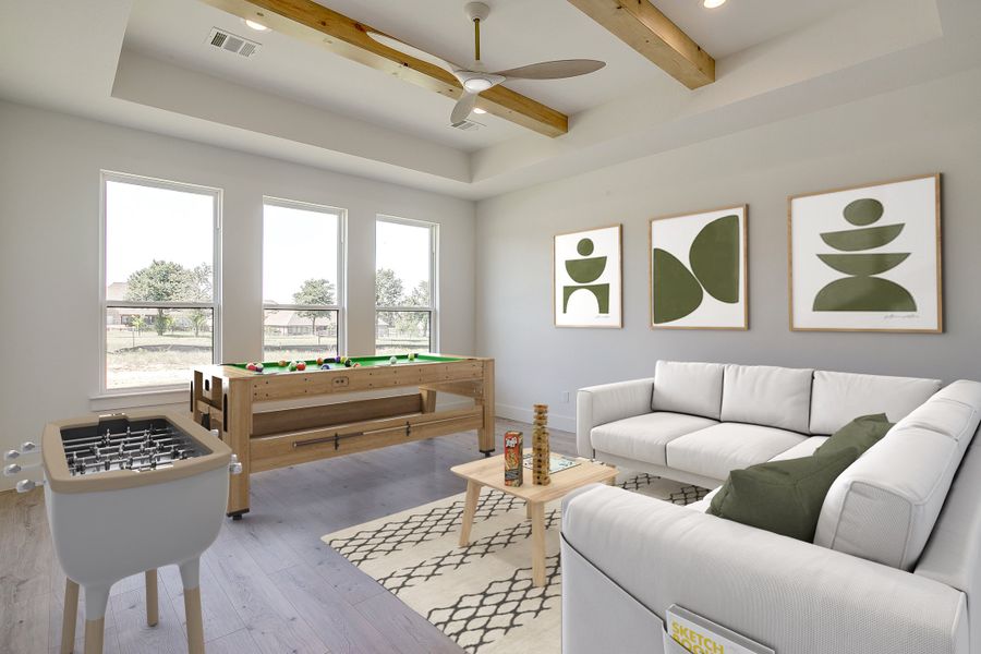 Representative furnished interior of a home built from the The Plano by Kenmark Homes in Paloma Ranches, Justin (Image 5). Representative furnished interior of a home built from the The Plano by Kenmark Homes in Paloma Ranches, Justin (Image 5).