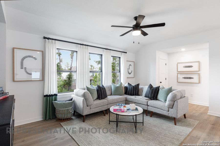 Furnished interior view inside a new home in Davis Ranch: 45ft. lots, San Antonio (Image 10).