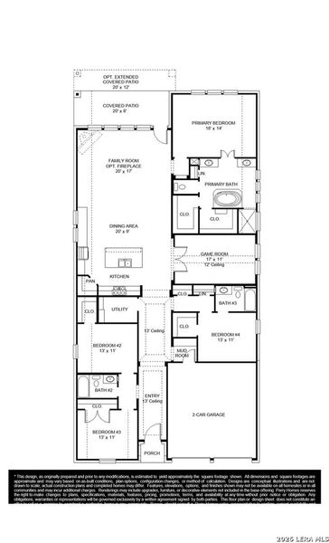 2D floor plan layout of this home in Mayfair, New Braunfels, TX (Image 2).