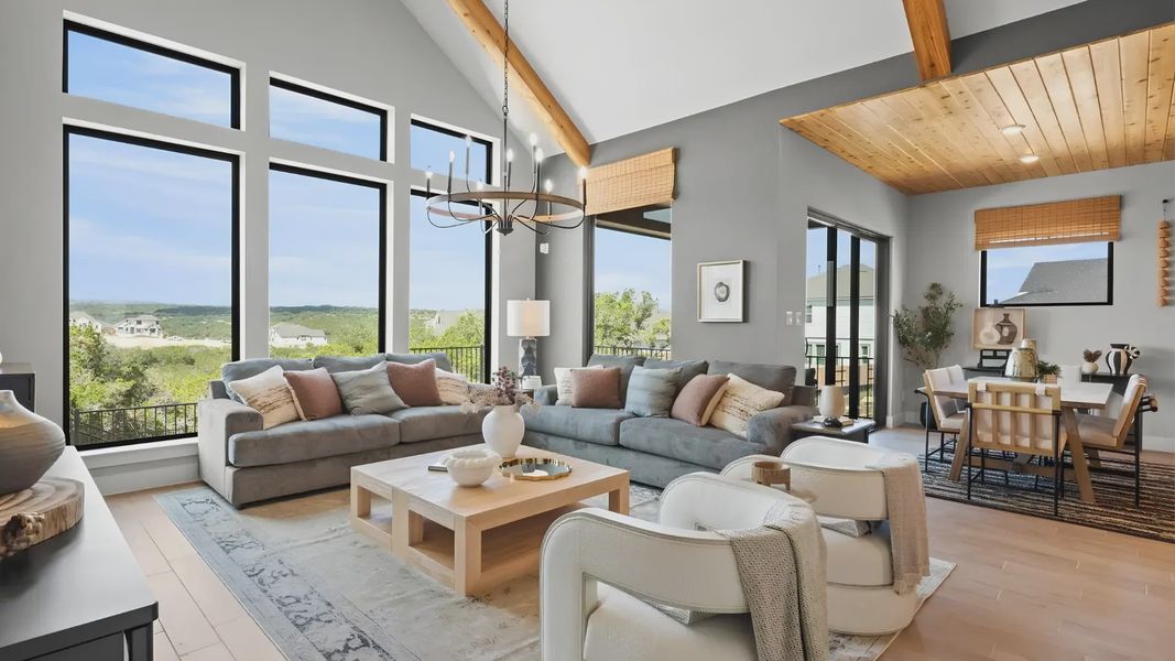 Representative furnished interior of a home built from the Melody by Chesmar Homes in Newhaven, Manor (Image 8).