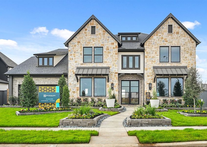 Front exterior of a new home in Jubilee 45' 70', Hockley, TX, highlighting curb appeal (Image 21).