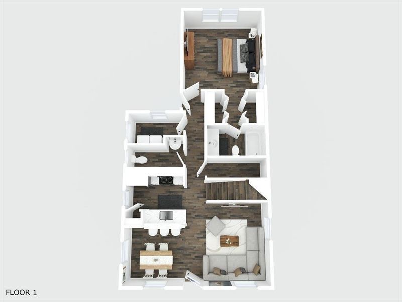 2D floor plan layout of this home in , Houston, TX (Image 3).