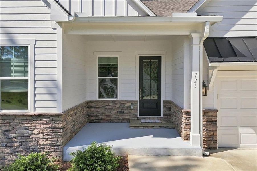Exterior details and patio area of a home in , Ellijay (Image 29).