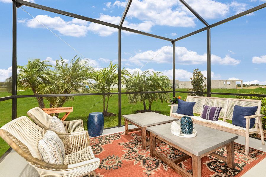 Representative exterior details of a home built from the The Queensgate by David Weekley Homes in Vistera of Venice – Garden Series, Nokomis (Image 3).