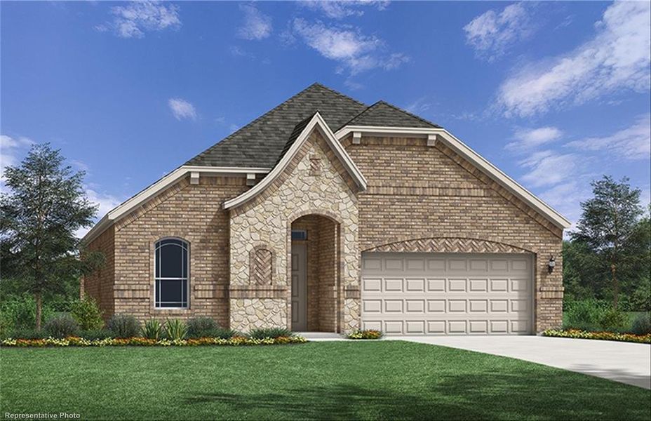 Front exterior of a home in the Creek Valley Estates community, located in Rowlett, TX (Image 11).