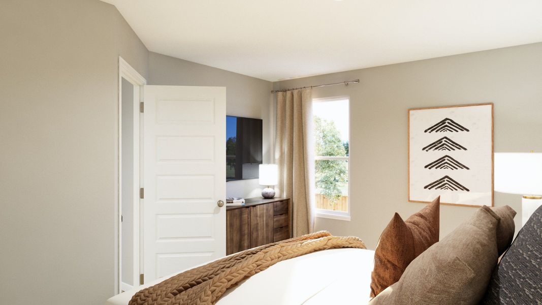 Representative furnished interior of a home built from the The Emilia by Legend Homes in Rocky Creek Crossing, Crowley (Image 34).
