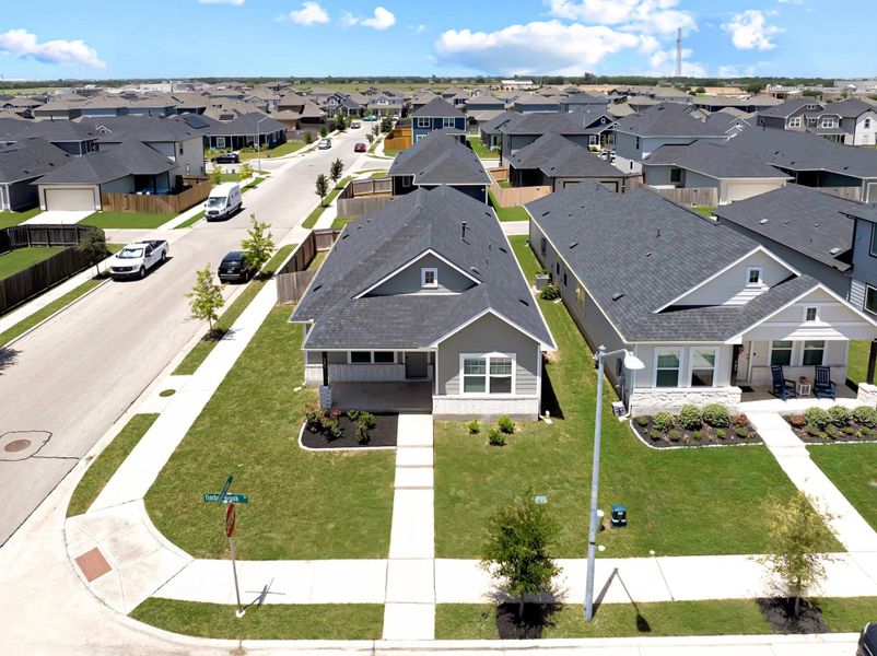 Aerial view of residential area Aerial view of residential area