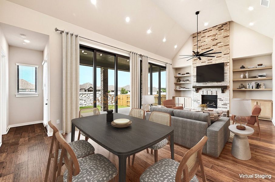 Furnished interior view inside a new home in 6 Creeks at Waterridge, Kyle (Image 5).