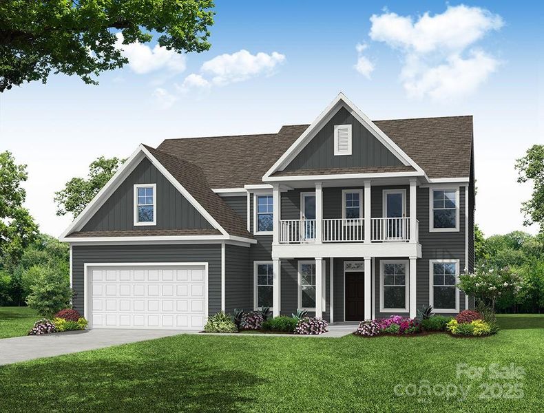 Homesite 27 features a Charleston F floorplan which will include a second floor balcony.