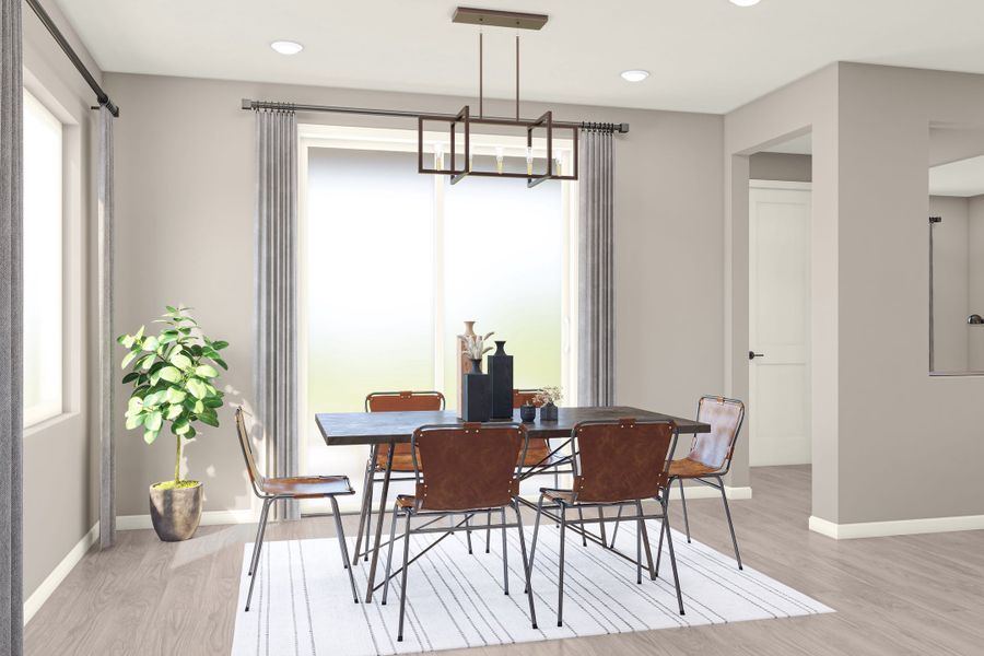 Furnished interior view inside a new home in Reunion, Commerce City (Image 8).