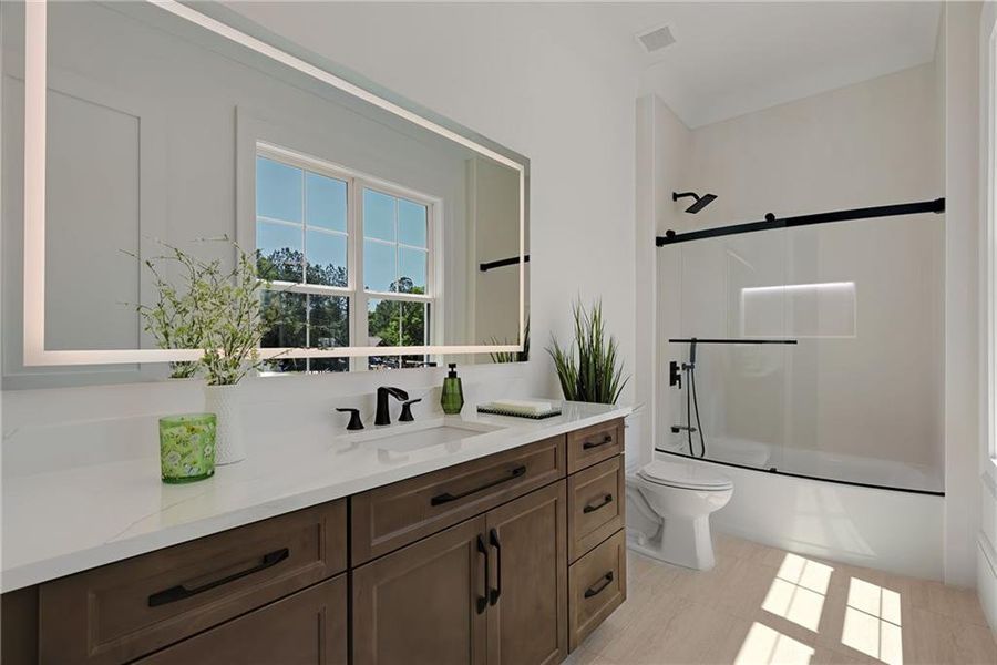 Furnished interior view inside a new home in , Monroe (Image 86).