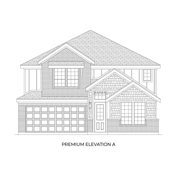 Representative rendering of the exterior for the Roosevelt Select F by First Texas Homes (Image 2). Representative rendering of the exterior for the Roosevelt Select F by First Texas Homes (Image 2).