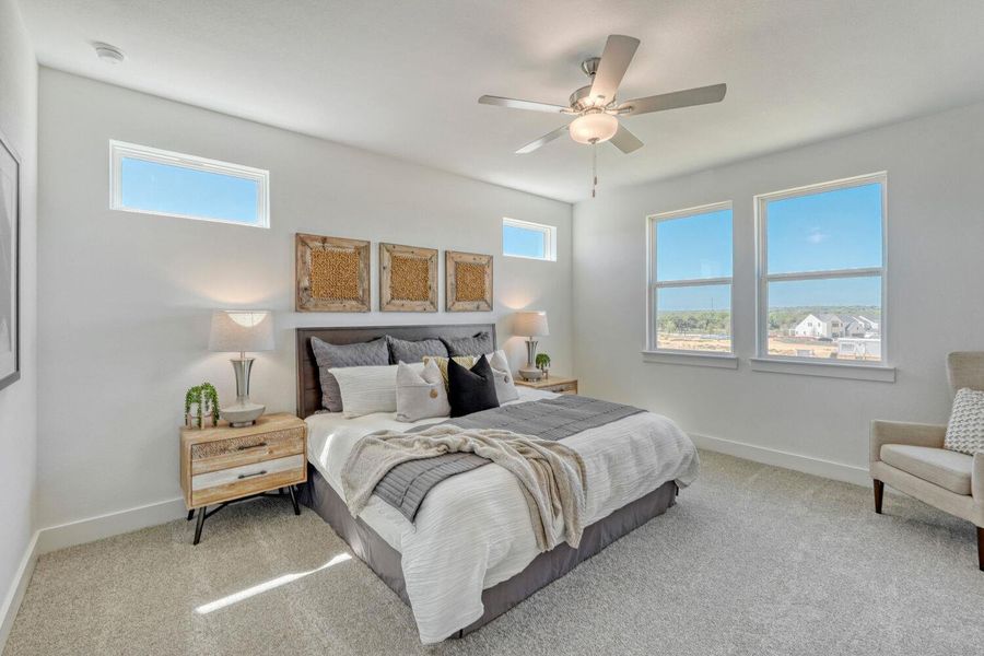 Furnished interior view inside a new home in Freedom at Anthem, Kyle (Image 12).