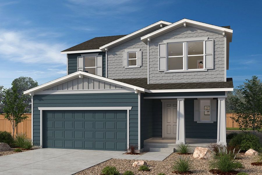 Front exterior of a home in the Bennett Crossing Reserve community, located in Bennett, CO (Image 2).