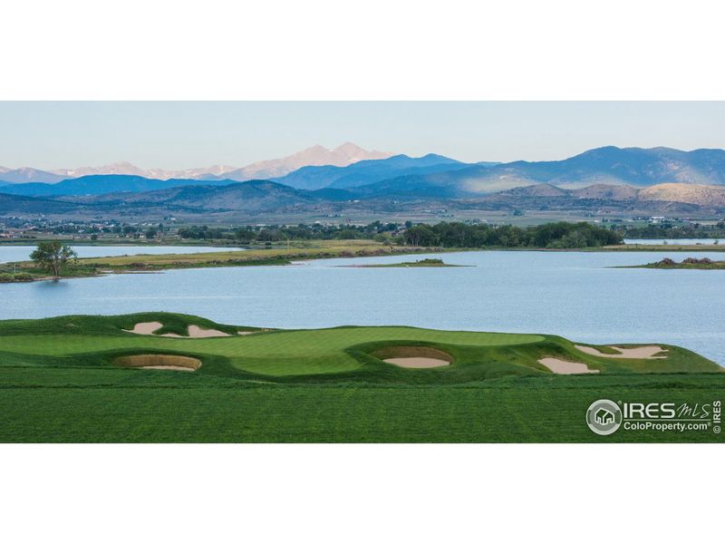 View of Longs Peak from the course