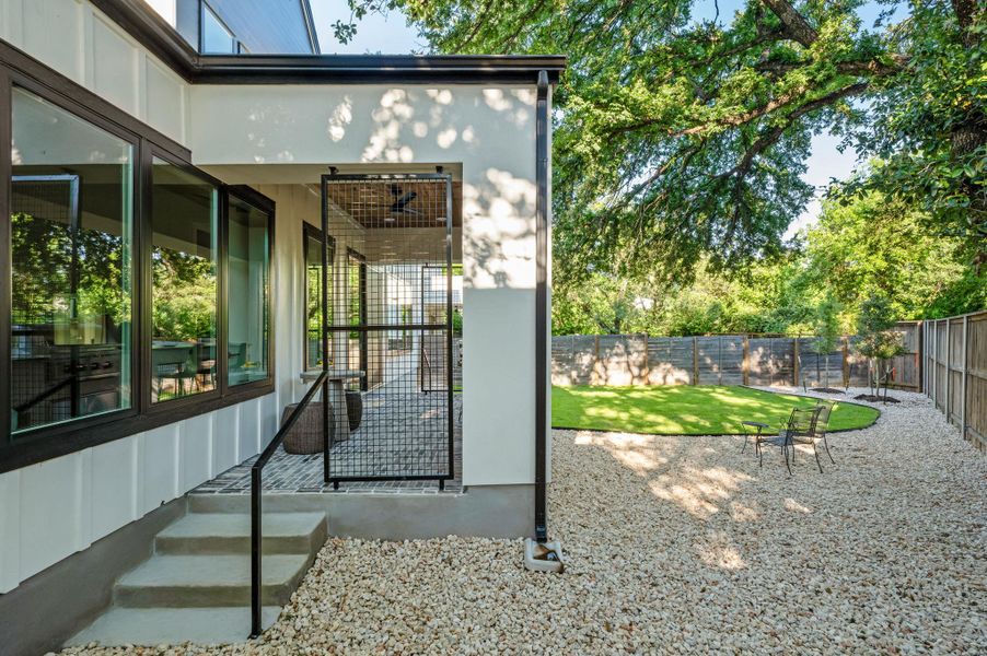 Exterior details and patio area of a home in , Austin (Image 22).
