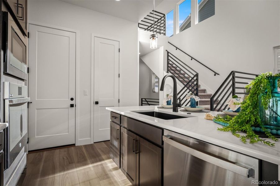 Furnished interior view inside a new home in Revel Crossing at Wolf Ranch - The Panorama Collection, Colorado Springs (Image 12).
