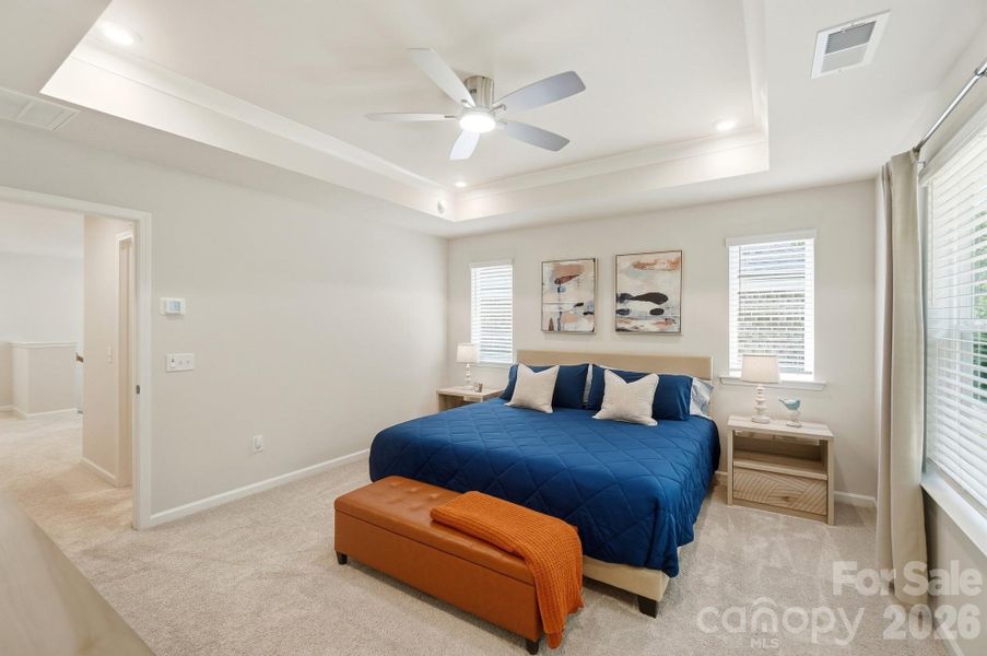 Ceiling fan and fabulous lighting!