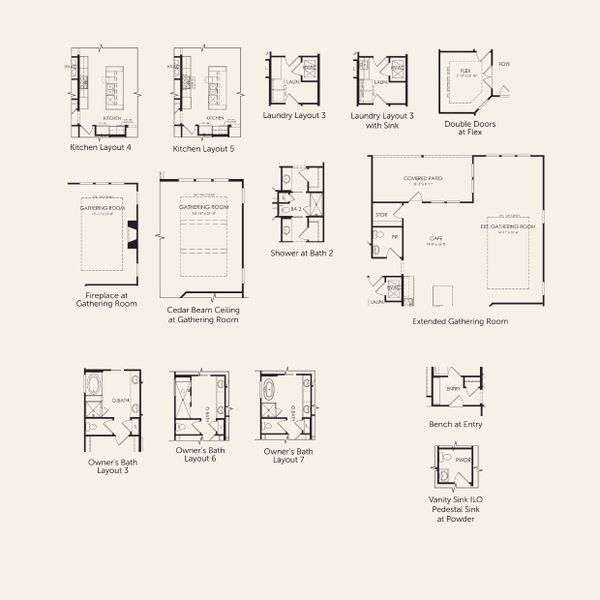 2D floor plan layout for the Reverence by Del Webb in Sun City Texas, Georgetown, TX (Image 3).