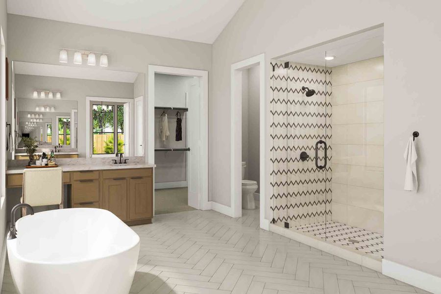 Representative furnished interior of a home built from the Lisbon by Tri Pointe Homes in Legacy Grove 90′, Montgomery (Image 13).