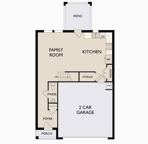 2D floor plan layout of this home in Creekview Fossil Ridge, Pilot Point, TX (Image 5).