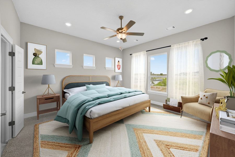 Furnished interior view inside a new home in Whisper Valley, Manor (Image 10).