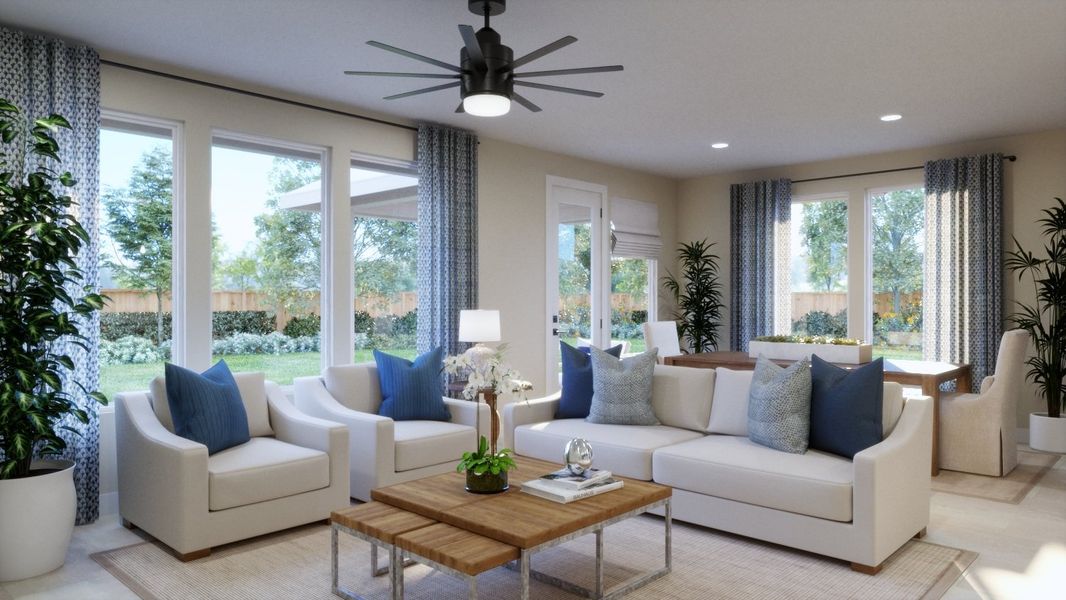 Representative furnished interior of a home built from the 4053 by Risewell Homes in Parkton Square, Kyle (Image 9).