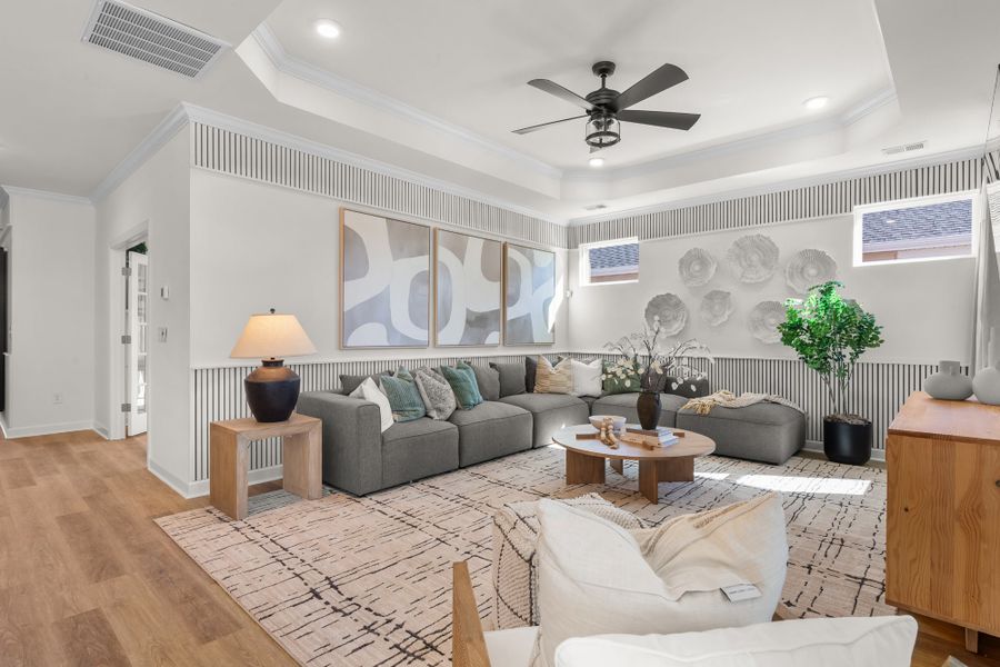 Representative furnished interior of a home built from the The Seashore Multigen by Chesapeake Homes in Coastal Club of the Carolinas, Calabash (Image 13).