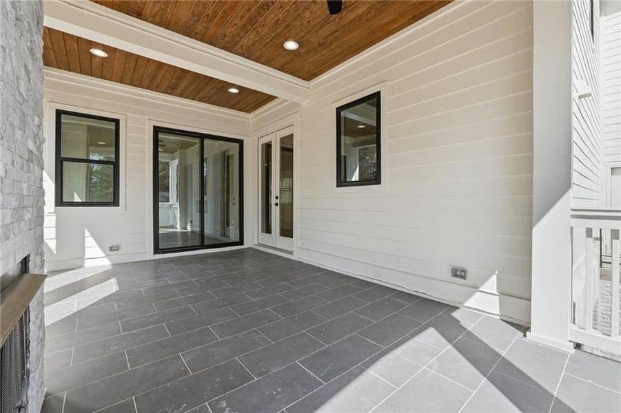 Exterior details and patio area of a home in , Atlanta (Image 29).