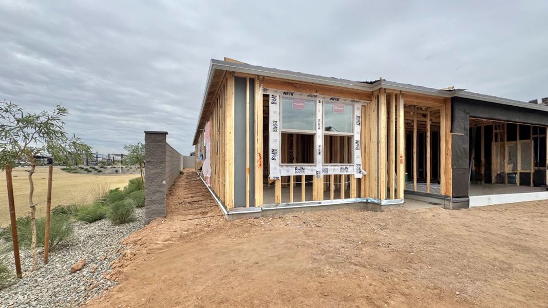 Exterior elevation, park behind