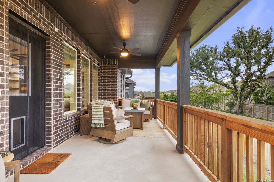 Exterior details and patio area of a home in Davis Ranch 50', San Antonio (Image 3).