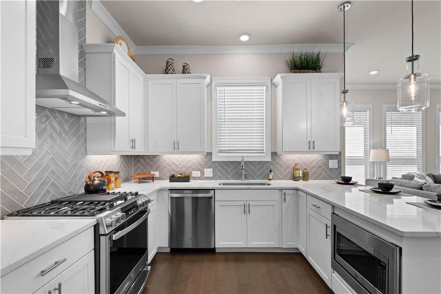 Furnished interior view inside a new home in Palisades Single Family, Cumming (Image 35).