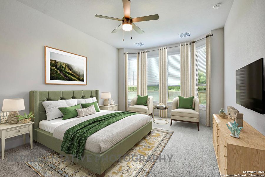 Furnished interior view inside a new home in Alsatian Oaks: 50ft. lots, Castroville (Image 12).