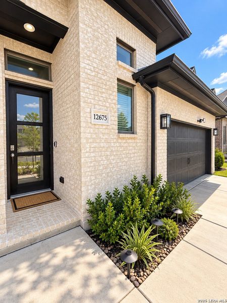 Exterior details and patio area of a home in Stillwater Ranch, San Antonio (Image 4).