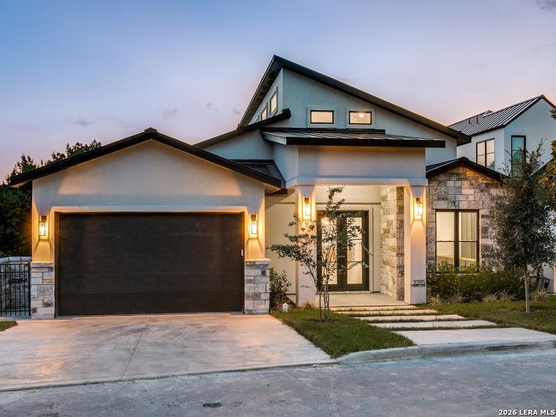 Front exterior of a new home in , San Antonio, TX, highlighting curb appeal (Image 27). Front exterior of a new home in , San Antonio, TX, highlighting curb appeal (Image 27).